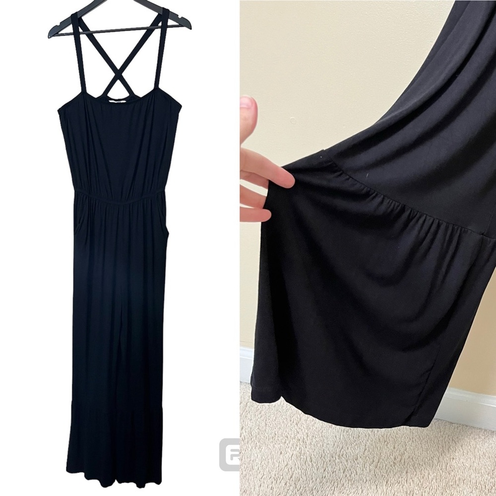 BB Dakota Sleeveless Tiered Hem Jumpsuit - Size L